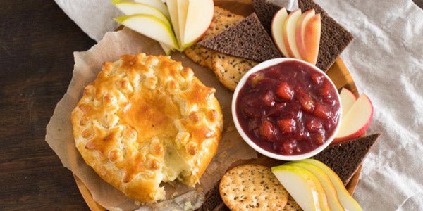 Baked Camembert with Herb Winter Fruit Compote