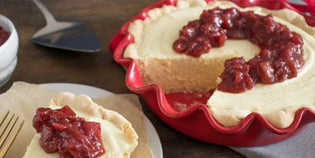  Eggnog Pie with Winter Fruit Compote - Lot22oliveoil.com