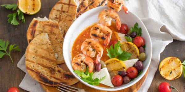 Grilled Shrimp Saganaki