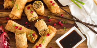  Holiday Egg Rolls with Smokey Teriyaki Dip - Lot22oliveoil.com