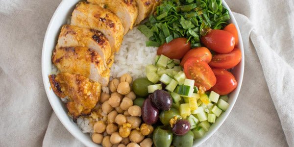 Mediterranean Chicken and Rice Bowls