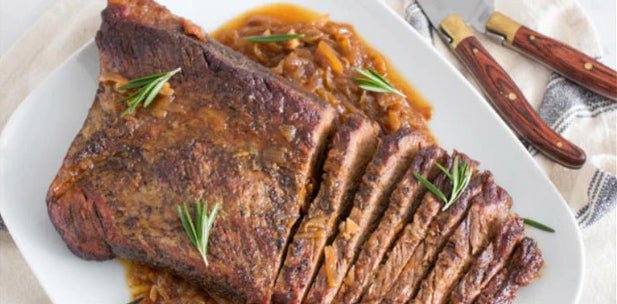 Brisket with Sherry Braised Onion